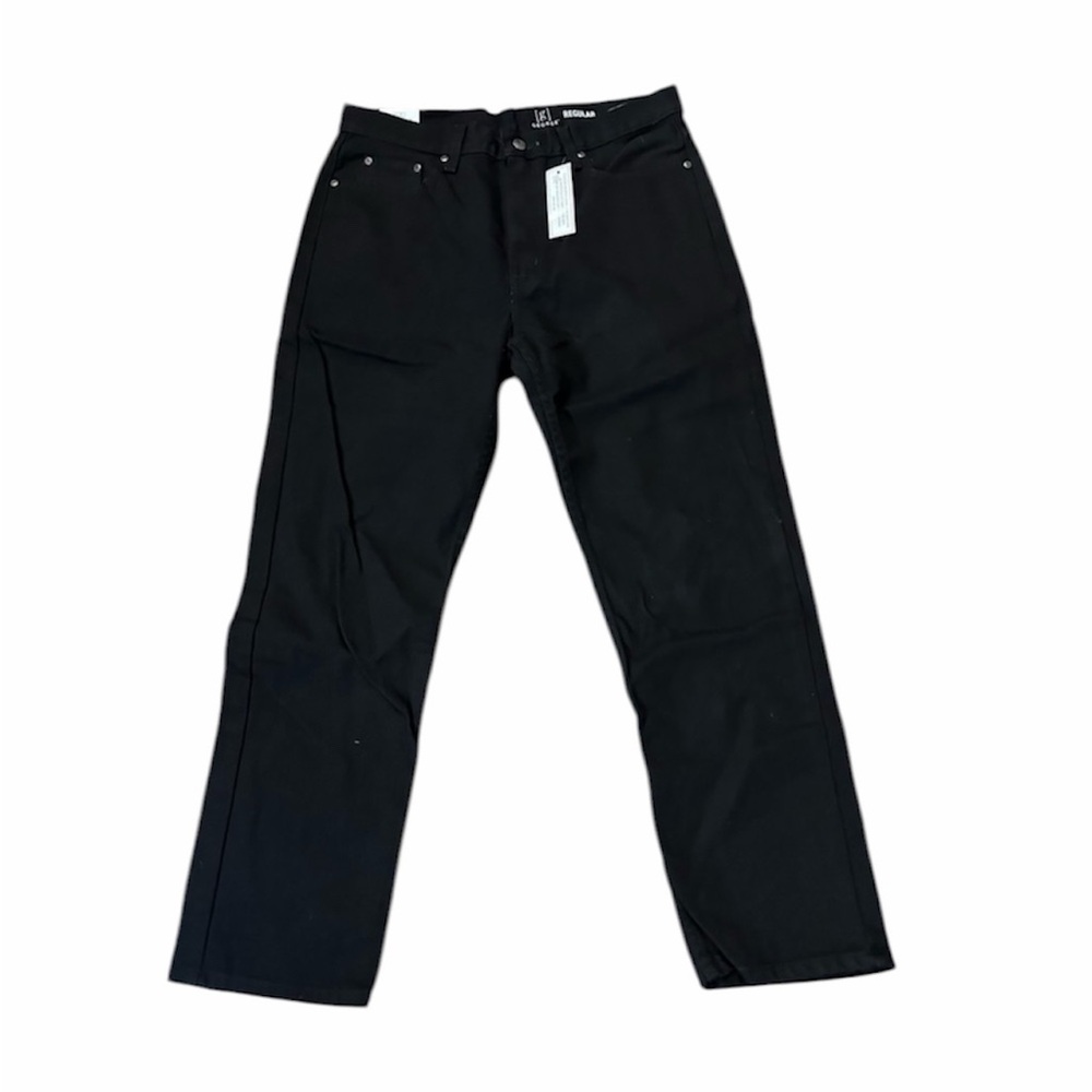 George Men’s Regular Fit Black Straight-Leg Jeans NWT 34x30 - Picture 3 of 9